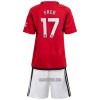 Camisola + Calções Manchester United Fred 17 Criança Equipamento 1ª 23/24